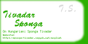 tivadar sponga business card